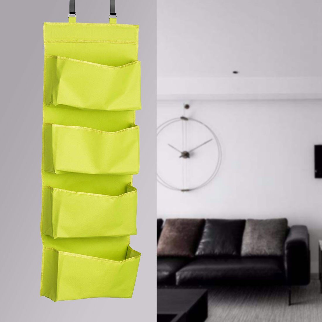 1pc Housewares 4-Tier Over Door Hanging Organiser Storage Pockets Wardrobe Unit Shoes