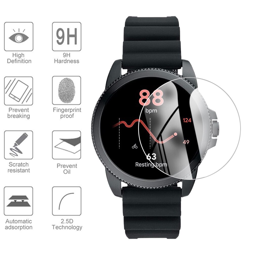 Tempered Glass Protective Film Clear For Fossil Gen 5E 5 6 42mm 44mm Smart Watch Toughened Screen Protector for Fossil Gen5E