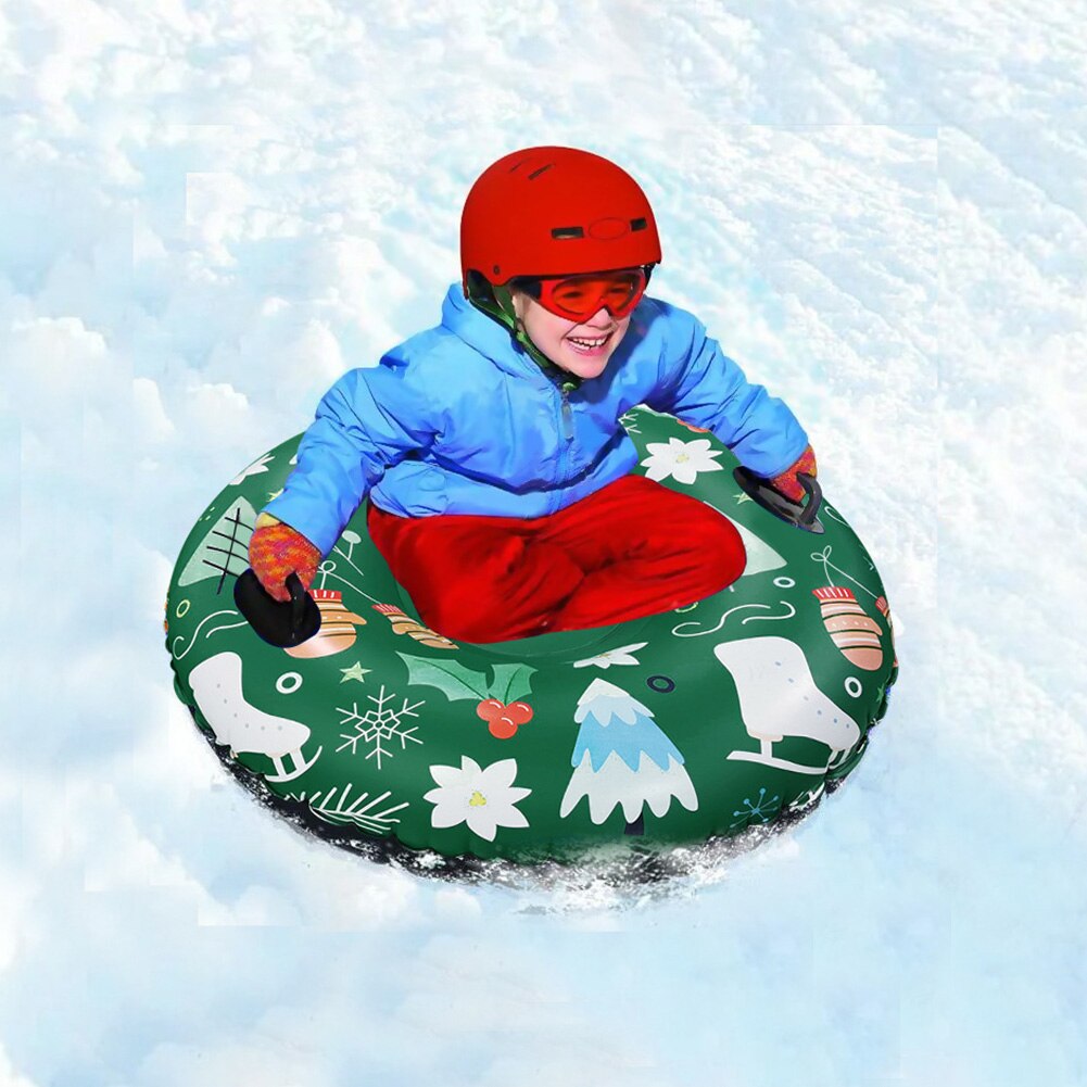 Family With Handle Funny Outdoor Sports Games Portable Inflatable PVC Snow Tube Winter Adults Childern Round Ski Circle