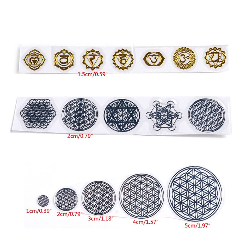 7 Chakra Copper Energy Tower Orgonite Stickers DIY Pyramid Epoxy Resin Material