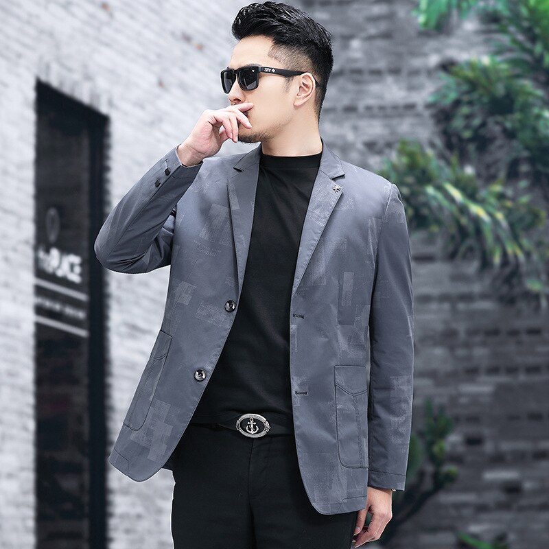 Traje informal de negocios para hombre, chaqueta de Traje individual con decoración occidental pequeña, novedad de primavera y otoño de 2022