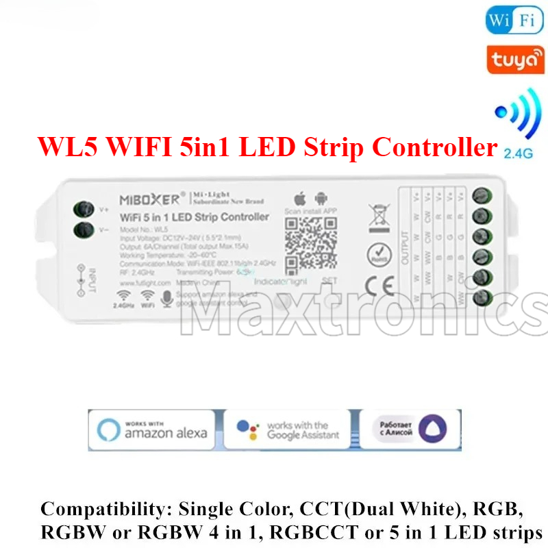 Miboxer fut 036 fut 038 fut 039 fut 096 wl5 wl- box 2 milight  rf 2.4g fjernbetjening lysdæmper cct rgb rgbw rgbcct til led strip lys: Guld