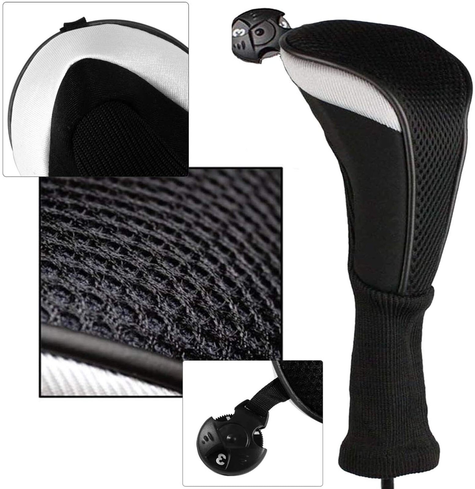 4/3/1 Pcs Set Golf Club Head Covers for Woods Clubs Headcover 1# 3# 5# Driver Fairway Hybrid Golfing Trainer Cover