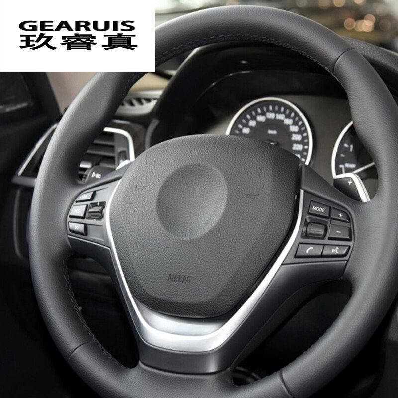 Para BMW F20 F21 F30 F34 F32 accesorios Interior de fibra de carbono Auto botones de volante marco pegatinas cubre decoración de embellecedor