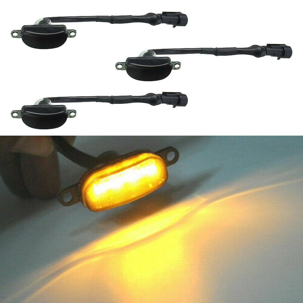 3x passer til ford raptor 12 smd ravfarvet led frontgitter kørelys  e27 led pære led cob lys led lampe