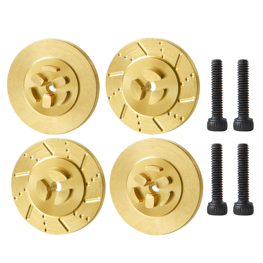 AXSPEED-Adaptador de cubo de rueda hexagonal de contrapeso de latón para coche teledirigido, amortiguador, torres, enlaces, neumáticos de goma para actualización de Kyosho Jimny 1/18