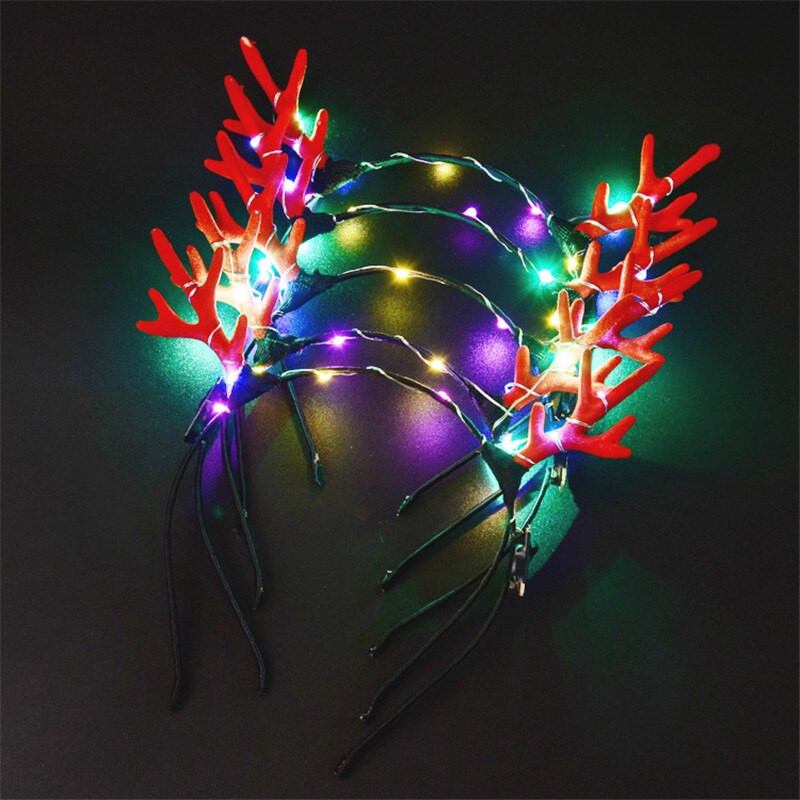 12 stücke Party Glowing Kranz Halloween Crown Blume Stirnband Frauen Mädchen LED Licht Up Haar Kranz Haarband Girlanden Festival