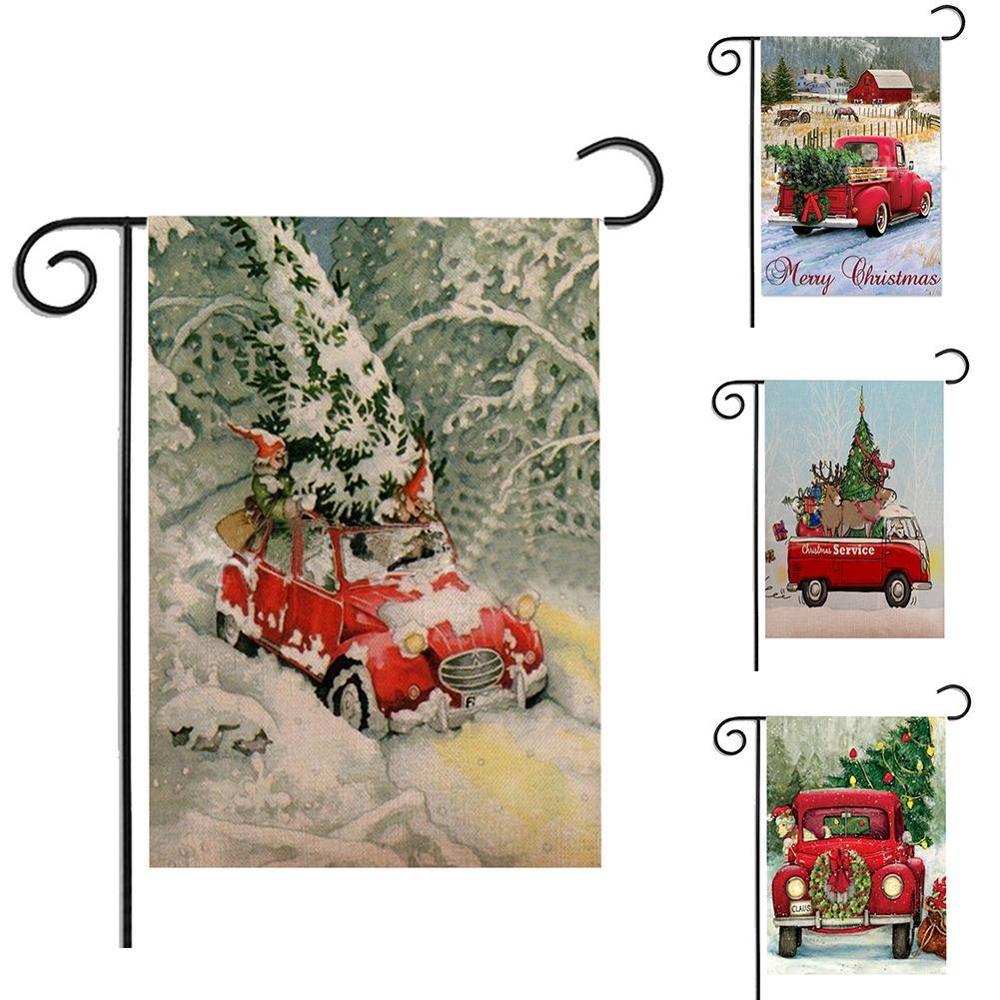 Jul halloween velkommen takksigelse hage flagg julenissen hjem 30 x 45cm banner innendørs utendørs hengende flagg hjem claus dekor  y0 y 3