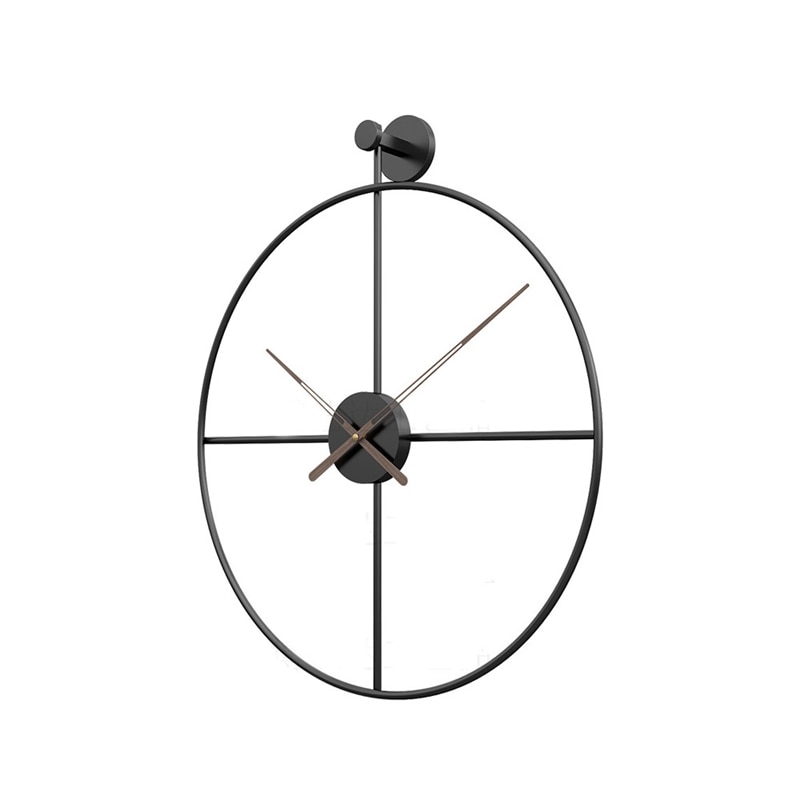 Reloj de pared de estilo nórdico de Metal grande, 40cm, para el hogar, dormitorio, arte del hierro, decoración del hogar: as Picture 1