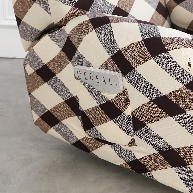 Split Stijl Fauteuil Cover Relax Fauteuil Covers Geometrische Massage Sling Stoel Covers Lounger Enkele Zetel Couch Sofa Kussenovertrekken