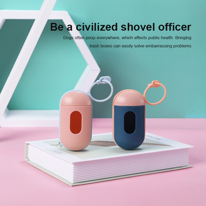 Pet Garbage Bag Dispenser Portable Outdoor Pet Garbage Box Dog Poop Trash Box Plastic Garbage Bag Containers Cat Waste Dispenser