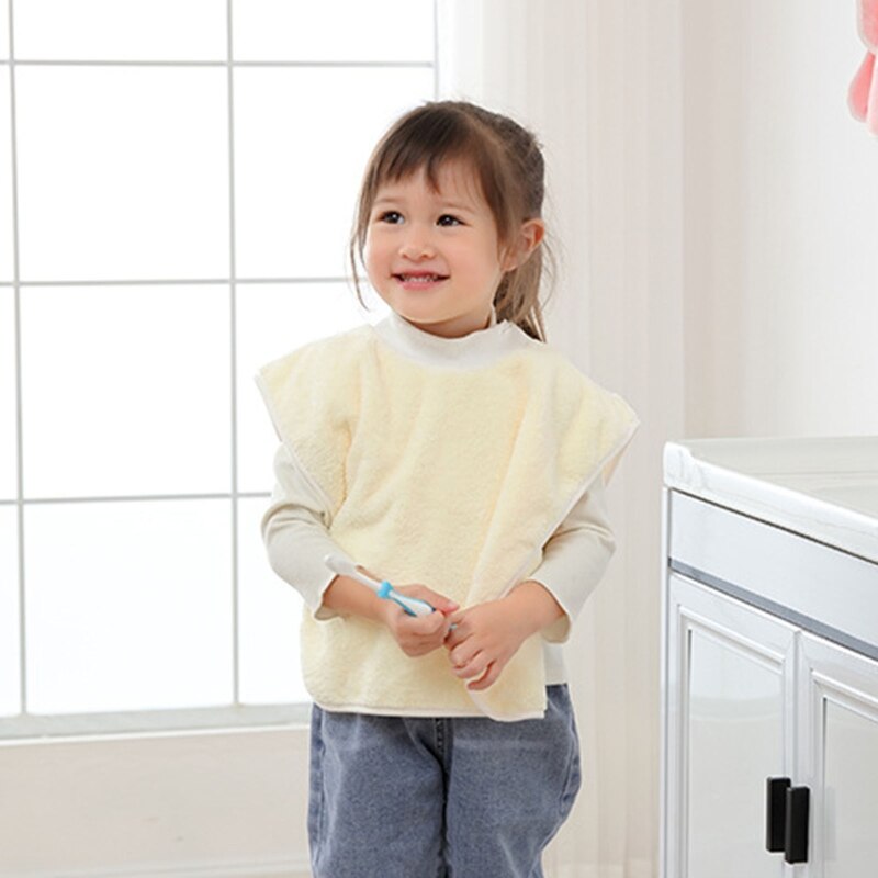 Coral Fleece Baby Slabbetjes Tandenborstel Handdoek Voeden Burp Doek Speeksel Handdoek Schort