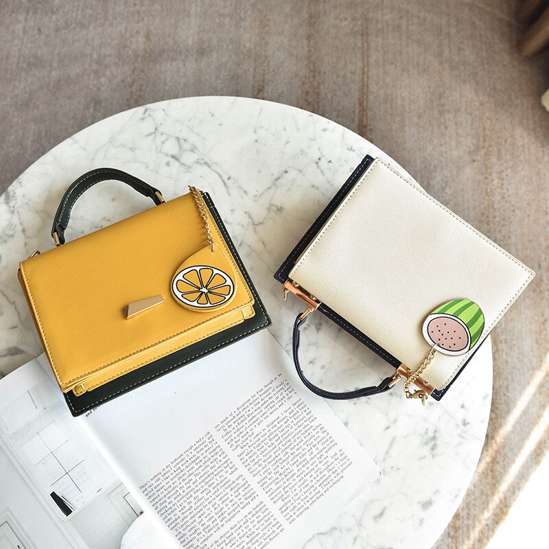 dames sac à bandoulière en cuir PU couleur unie sac deux couleurs épaule messager carré sac hit couleur sac à main