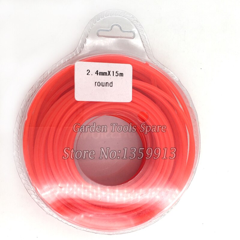 Ligne de coupe ronde en nylon de couleur blanche 15 M avec taille 2.4 MM