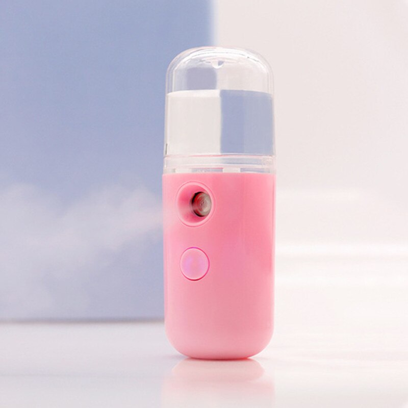 30ml Mini poche Nano brouillard pulvérisateur été hydratant visage vapeur visage humidificateur brouillard vaporisateur beauté soins de la peau: Pink