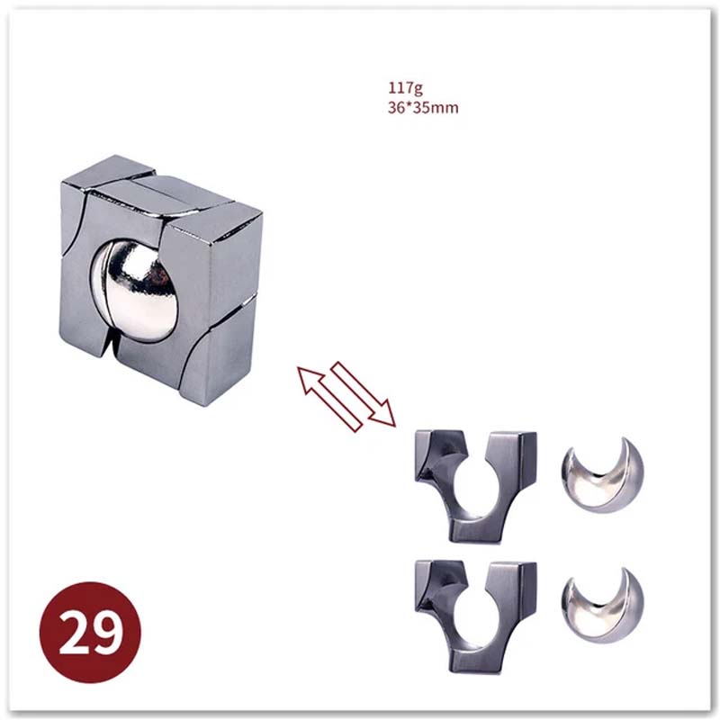 Klassische IQ Metall Denkaufgabe Magie Verblüffende Rätsel Spiel Spielzeug Für freundlicher Erwachsene Lustige Metall Puzzle: Fluoreszierende Grün