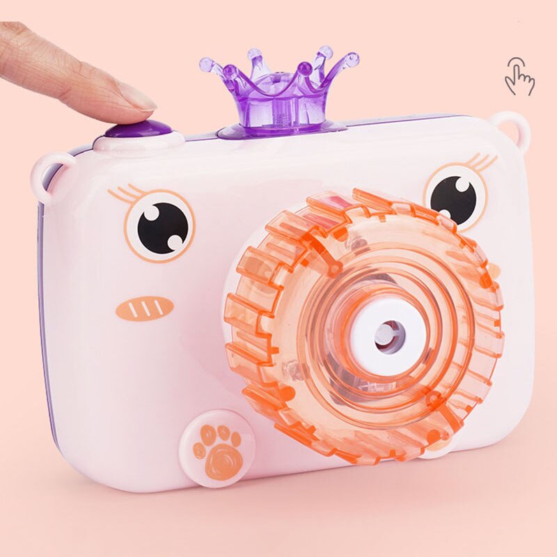 Bubble Blower Machine Speelgoed Kinderen Zeep Water Bubble Camera Cartoon Water Voor Kinderen Elektrische Lichte Muziek Speelgoed Camera