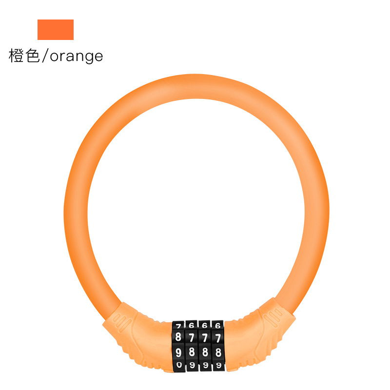 Bike Lock Cable-2 Pcs Security 4 Digit Cable Lock Lightweight Bicycle Lock-Anti-Theft Lightweight & Small-Black, Green, Orange: Clear