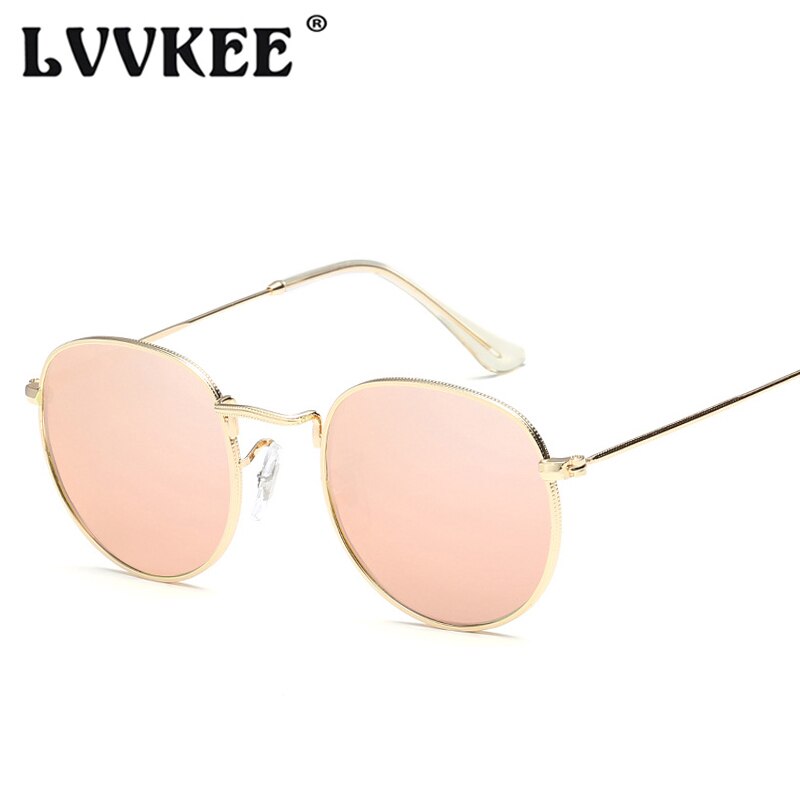 Lvvkee metalliset retro pyöreät aurinkolasit naisten klassiset hd polarisoidut aurinkolasit miehille ajo oculos de sol naaras