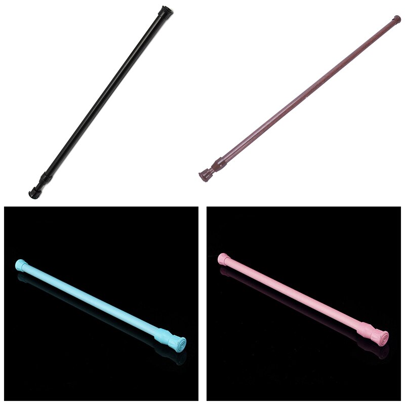 Aste telescopiche estensibili a molla telescopiche per tende a tendina in voilà, 70 ~ 120cm, nere