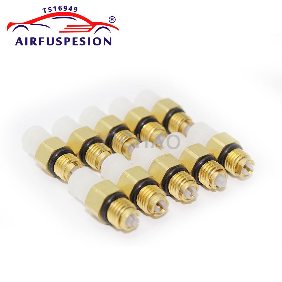 10pcs Air Suspension Repair Kit Air Valve M8*1 for Benz W251 W164 W212 W211 W220 W221 Air Connector Tube Brass Fittings