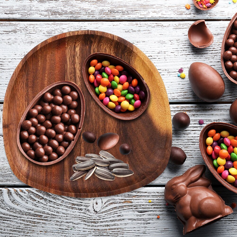 Foods Dish Dessert Kitchen Plate Tray Irregular Oval Acacia Food Plate Fruit Dishes Tea Saucer Tableware Kitchen Tools