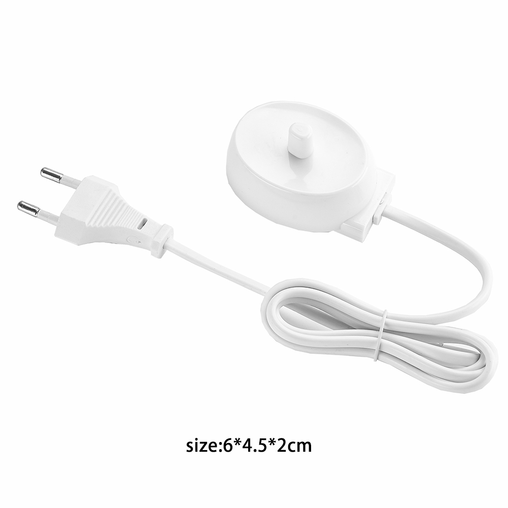 Cargador de cepillo de dientes eléctrico portátil, adaptador de soporte de Base de carga para cepillos de dientes de repuesto con enchufe europeo, para Braun Oral B Series: Charging Base