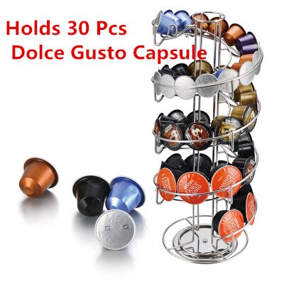 Coffee Machine Base Pod Holder Storage Drawer Coffee Capsules Drawers Organizer Stand Rack Drawers Stainless Steel: Beige