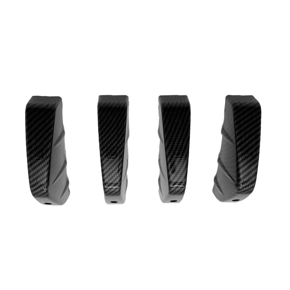 Alerón para parachoques trasero de fibra de carbono para coche, 4 Uds., Protector Universal para parachoques trasero de SUV, moldura de aleta de tiburón