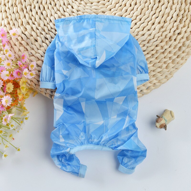 Dog raincoat waterproof sun protection clothing summer thin four feet raincoat Teddy Pet Dog Clothes for small dogs puppies