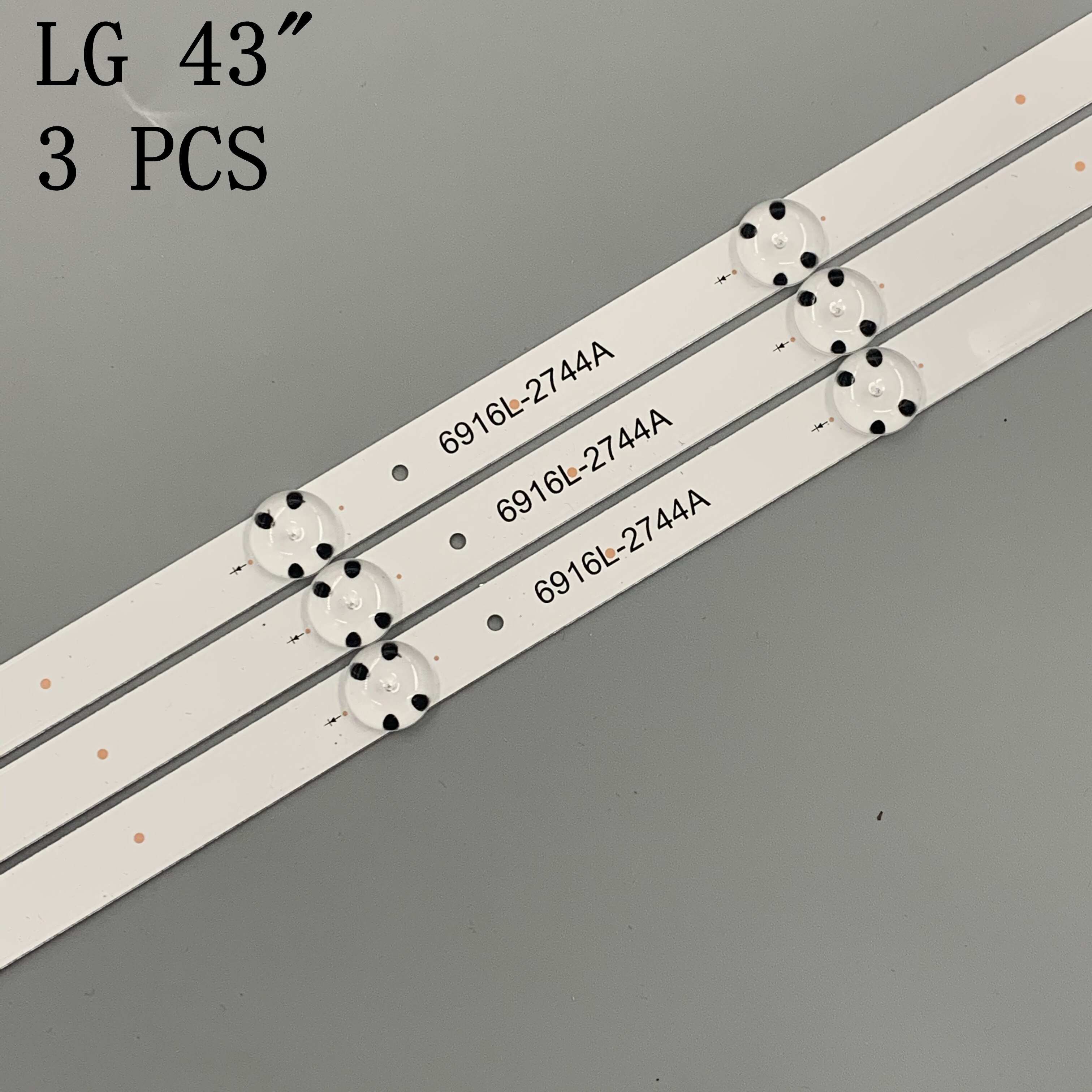 1Set = 3Pcs 84Cm Led Backlight 8Leds Voor Lg 43 "43lh5700 Tv 43VH6100 43UH603V 6916L-2744A v16.5 ART3 LC430DGE Fj M2 43lh590v