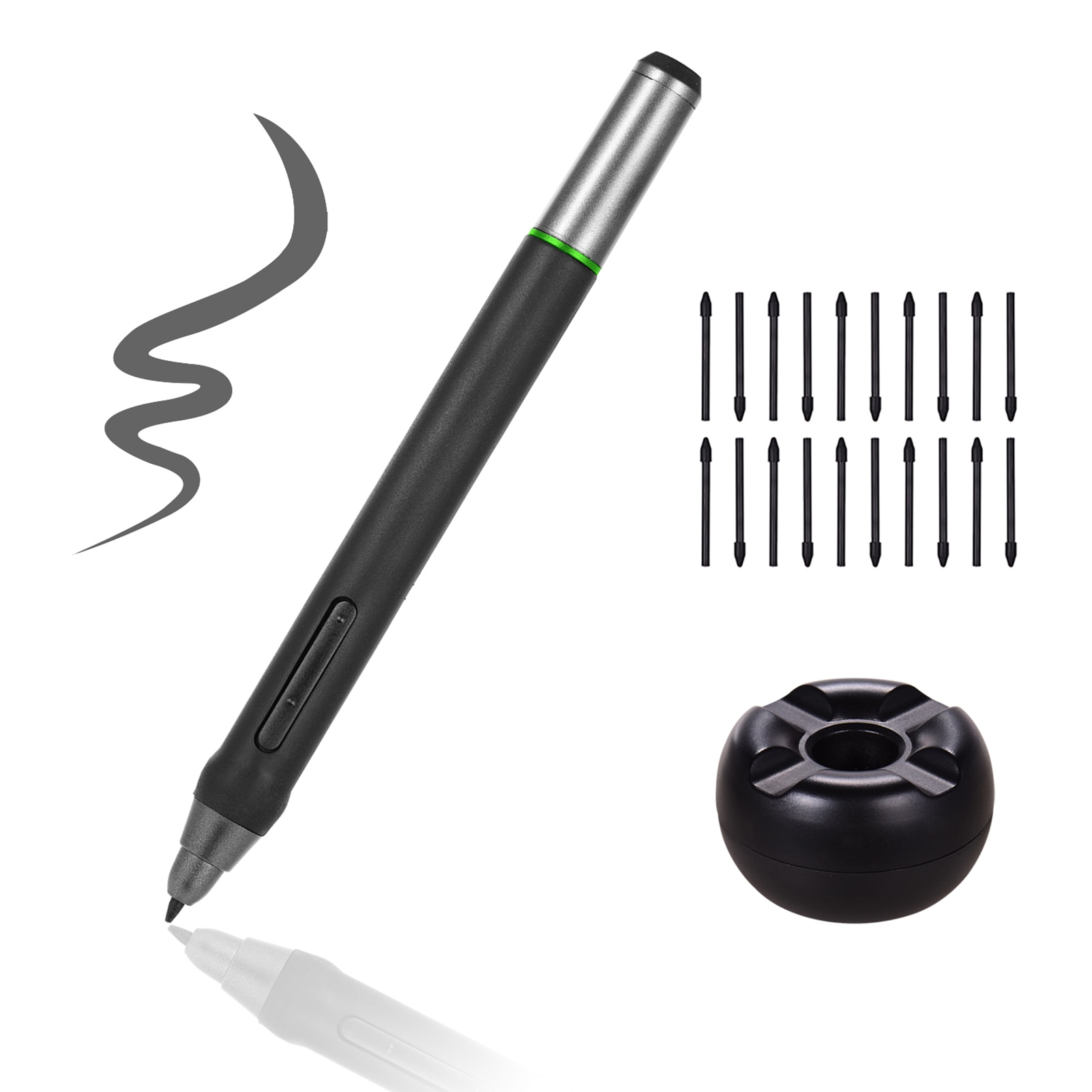 UGEE P50SD bolígrafo de dibujo recargable Stylus con Cable de carga USB para tableta UG1910B/ UG2150/ HK1560