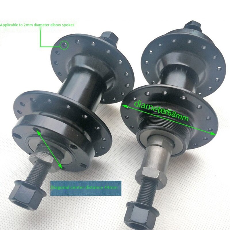 Mountain Bike Front Rear Hub Thru Axle Bicycle Brake Bearing 32 Holes Quick Release Rear Hub