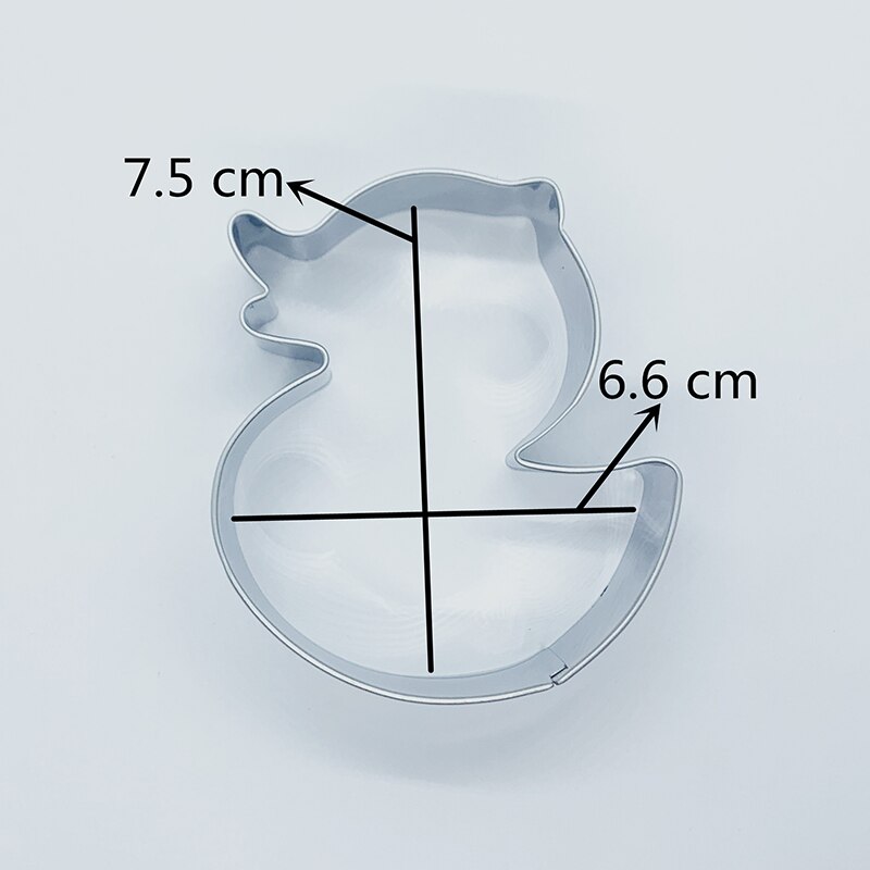 KENIAO Duck Cookie Cutter for Baby Shower & Birthday Pastry / Fondant / Biscuit Cutter - 7.5 * 6.6 cm - Stainless Steel