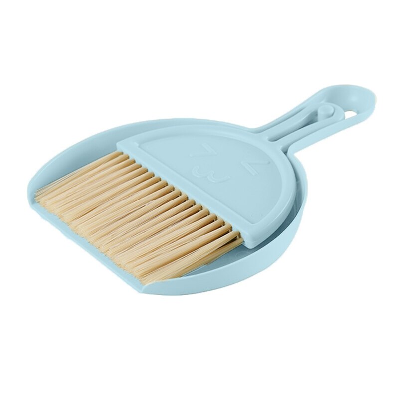 Small Broom Home Desktop Mini Broom Keyboard Cleaning Brush With Dustpan Set Computer Debris Brush: BL