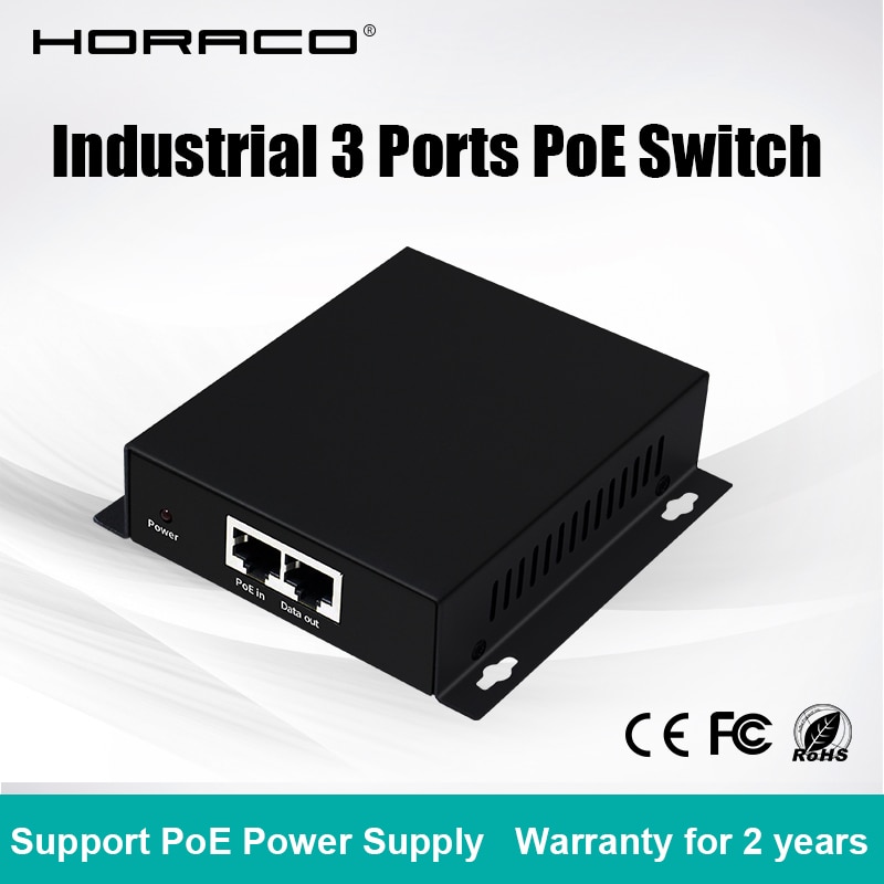 Industrial Poe Switch 3 Port PD Poe Extender with VLAN Extend Poe Watchdog Function for CCTV IP Camera Wireless AP