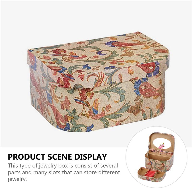 Classic Rotating Dancer Ballerina Girls Music Box Clockwork Jewelry Box Combination Storage Container Festival Organizer