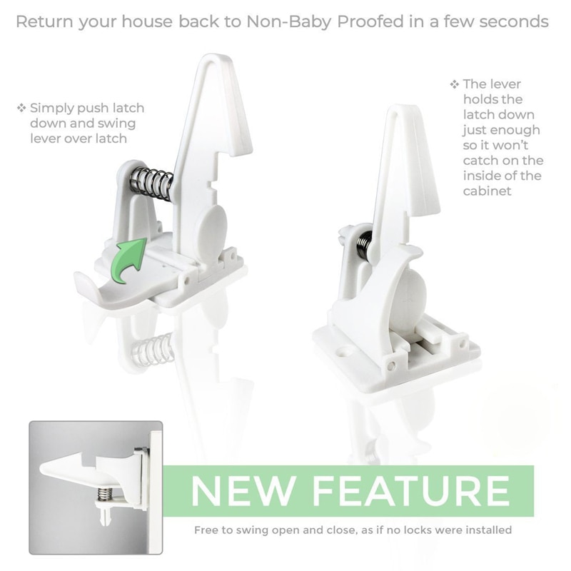 Safety Baby Lock Children Protection Baby Security Lock for Drawer Cabinet Door Invisible Buckle Closet Locks