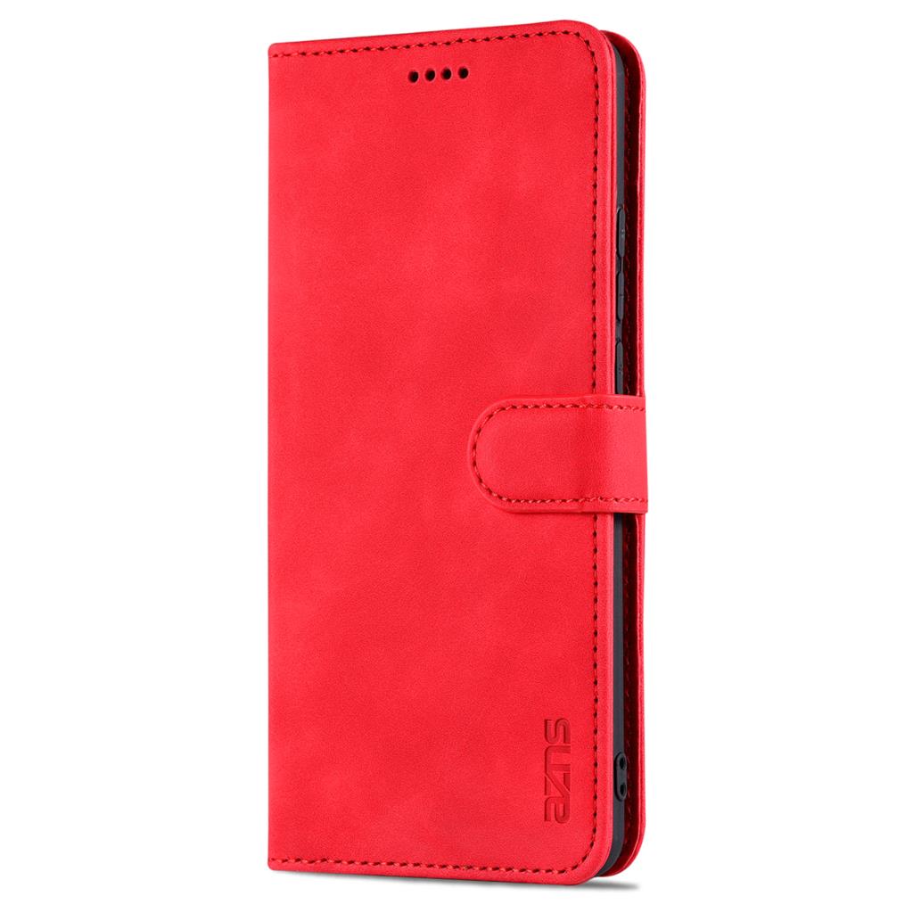 Wysokiej jakości etui z klapką do Huawei P50 Pro Pu skórzane etui na telefon etui ochronne z paskiem zamykającym AZNS: for Huawei P50 / YZSAS Red / Case add Glass Film