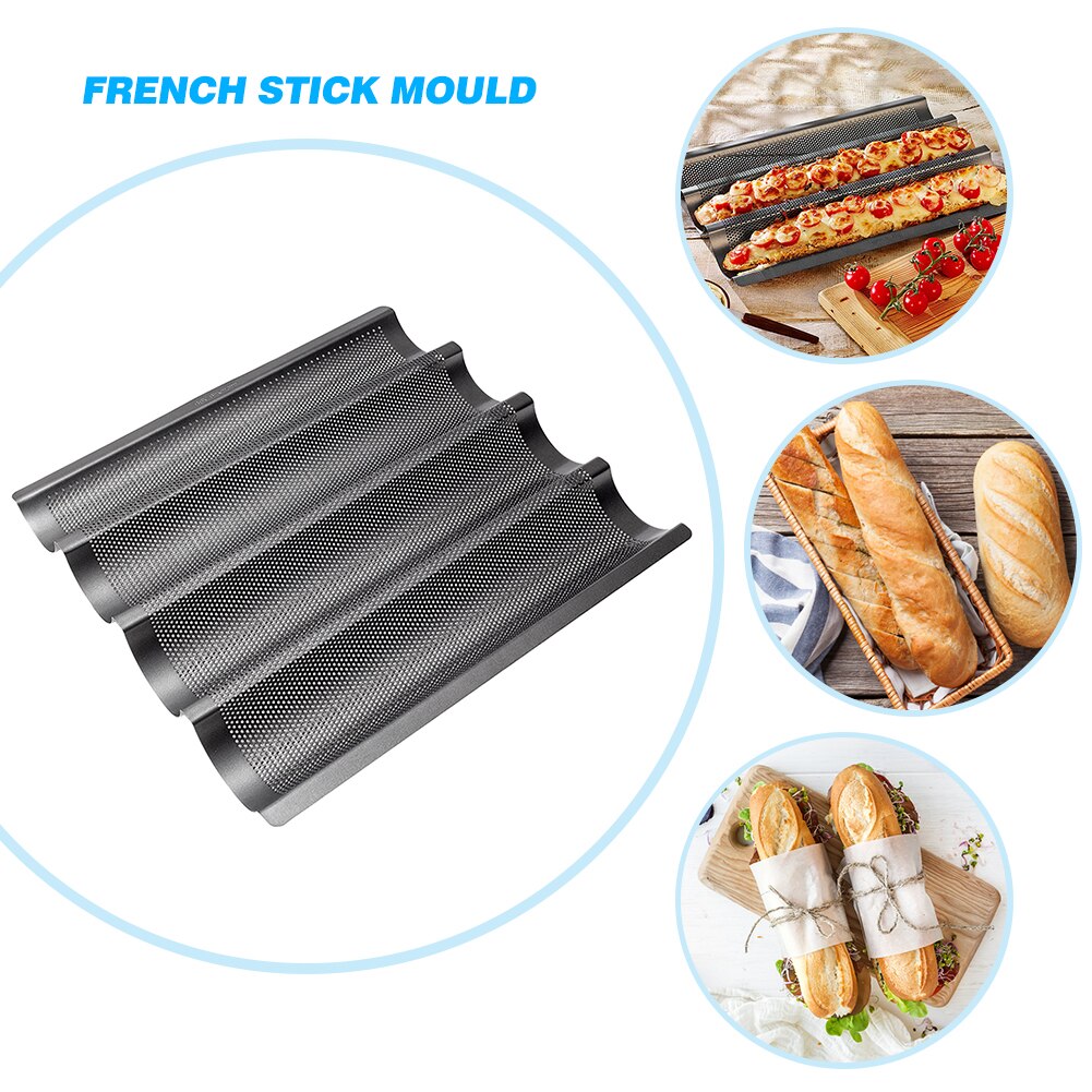 Anti-aanbak Franse Brood Bakvorm Baguette Pan Wave Brood Bakplaat Cake Baguette Mold Broodrooster Pannen Brood Bakken Tools