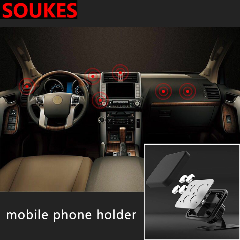 Magnetyczny dla Mitsubishi ułan 10 ASX Pajero X bród Centrum 2 3 fiesta Citroen C4 C5 C3 deska rozdzielcza samochodu uchwyt na telefon na przednią szybę