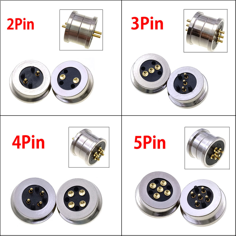 1 Paar 1P 2P 3P 4P 5P DC Magnetischer pogo-Stift-Stecker Pogopin Männlich Weiblich 2A Wasserdichte Hochstrom-Federbelastete Steckdose