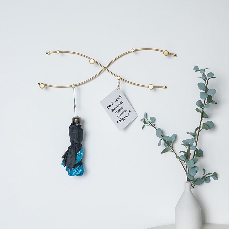 Golden and Black wall decoration hook Nordic key hanger coat hook bedroom fitting room hook