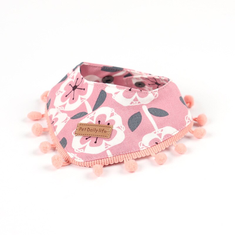 Cats Scarf Adjustable Pet Dog Collars Neckerchief Kitten Eating Bibs Cat Saliva Towel Pet Accessories: 8 / M