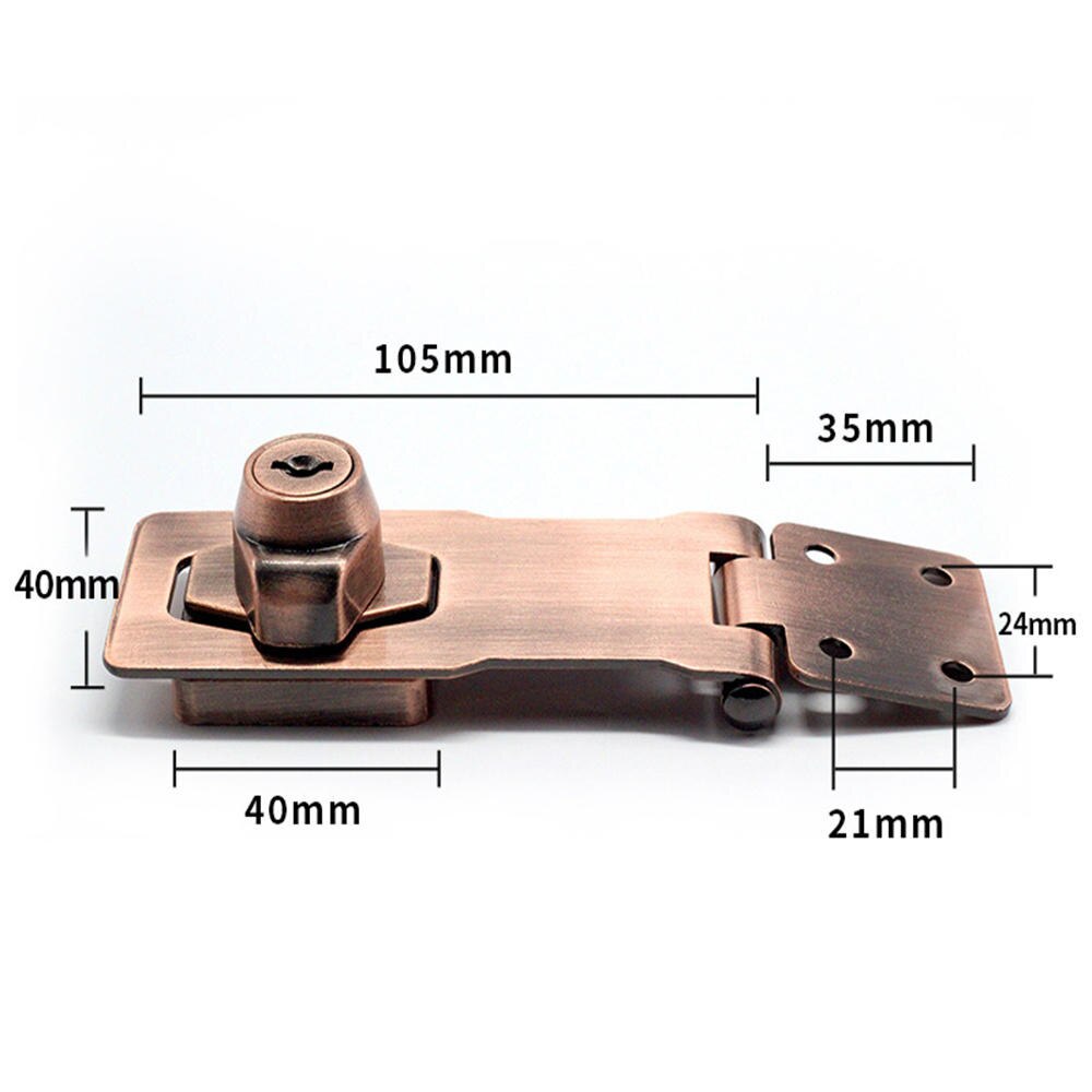 High Quility Heavy Duty Locking Hasp And Staple With Keys Padlock Cupboard Shed Garage Lock: Nickel