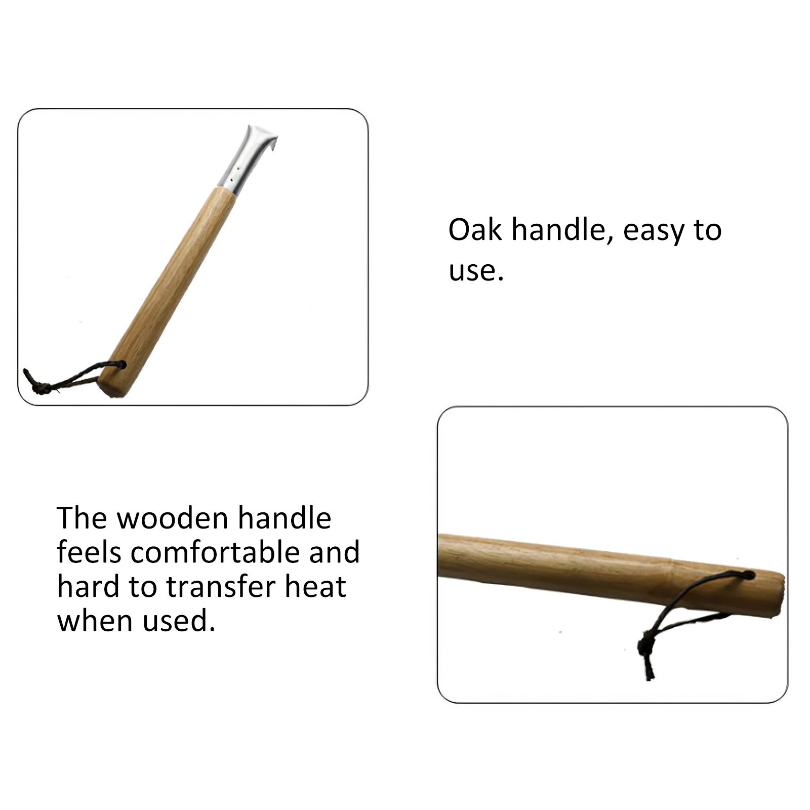 Pizza Turning Fork Smooth Pizza Hook Detachable Wooden Pizza Spinner Pizza Tools Home Kitchen Bakeware Pizza Oven Accessories