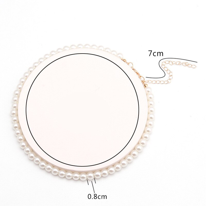 Moda sztuczna Pearl Choker naszyjnik kobiety Handmade Classic Strand korale naszyjnik dla damska biżuteria na prezent: 8mm / 50cm