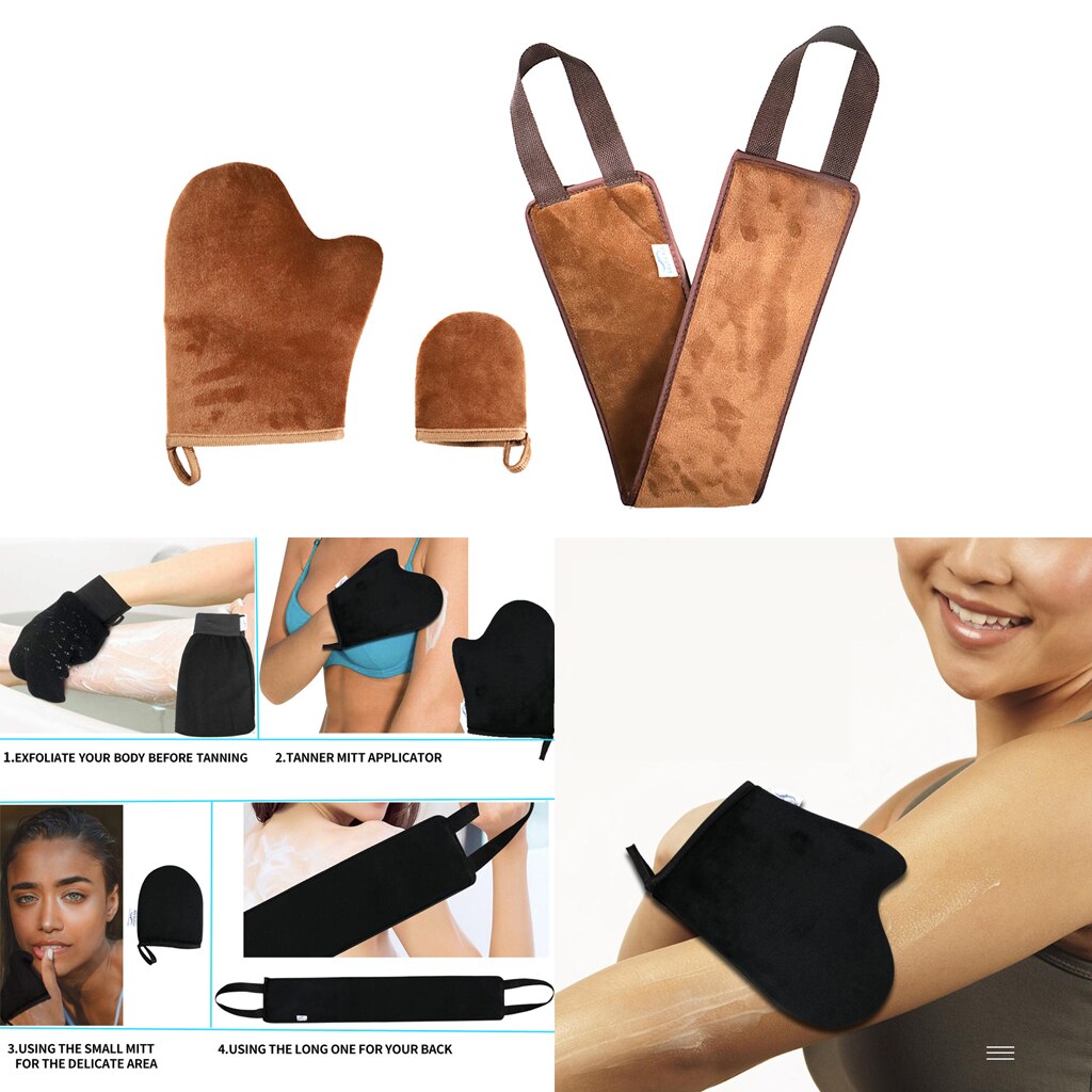 Self Tanning Mitt Applicator Kit Microfiber Wasbare Sunless Handschoen Gereedschap Set