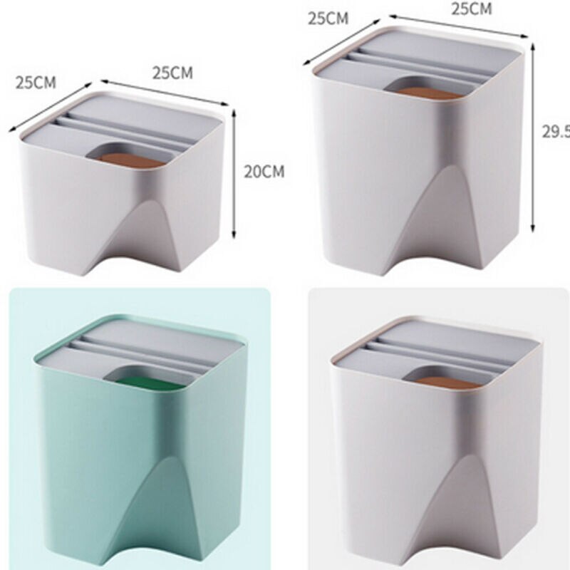 Empilable ménage poubelle Classification poubelle cuisine salle de bain poubelle recyclage poubelle séparation sèche et humide poubelle