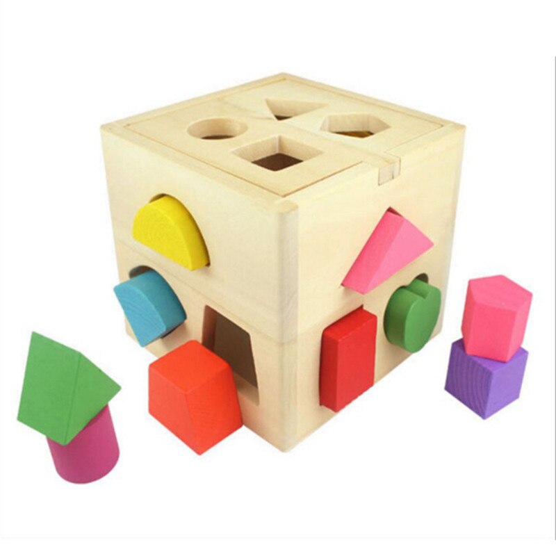 Infant Kids Early Educational Geometry Digital House Toy Children Building Block Shape Matching Puzzle Toy Hole Intelligence Box